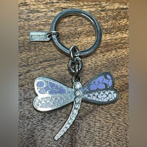 COACH Lavender Signature Dragonfly w/ Rhinestone Embellishment